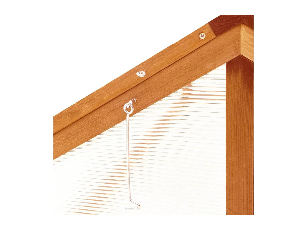 Serra tenda riparo piante fiori ortaggi 114 x 80 x 50 cm legno di abete marrone 02_0044439