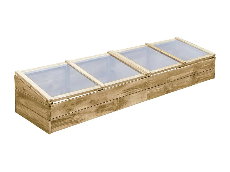 Serra tenda riparo piante fiori ortaggi legno di pino impregnato 200 x 50 x 35 cm marrone 02_0044654