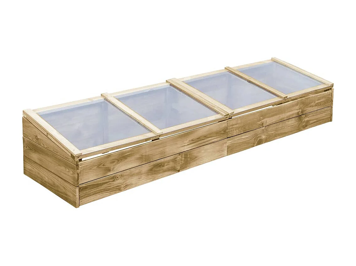 Serre tente abri plante bois marron 200 x 50 x 35 cm 02_0044654