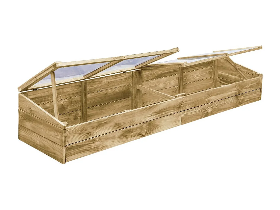 Serre tente abri plante bois marron 200 x 50 x 35 cm 02_0044654