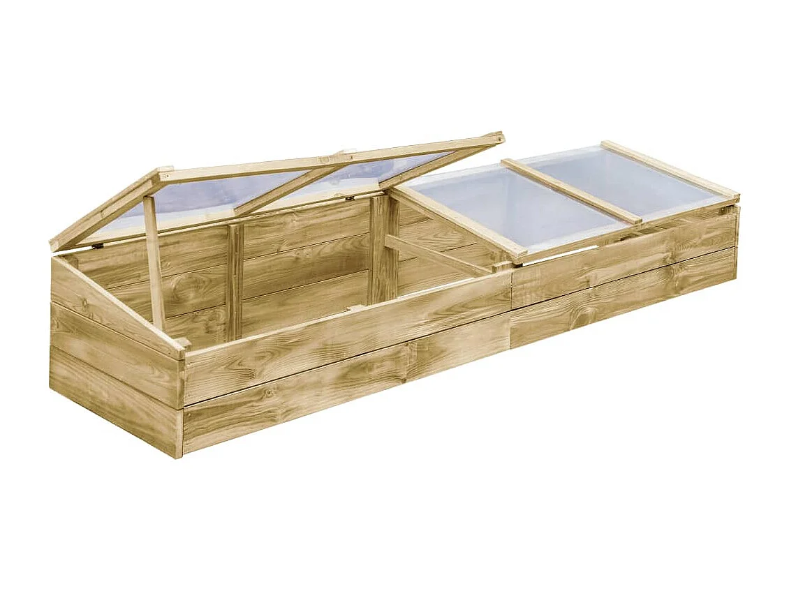 Serre tente abri plante bois marron 200 x 50 x 35 cm 02_0044654