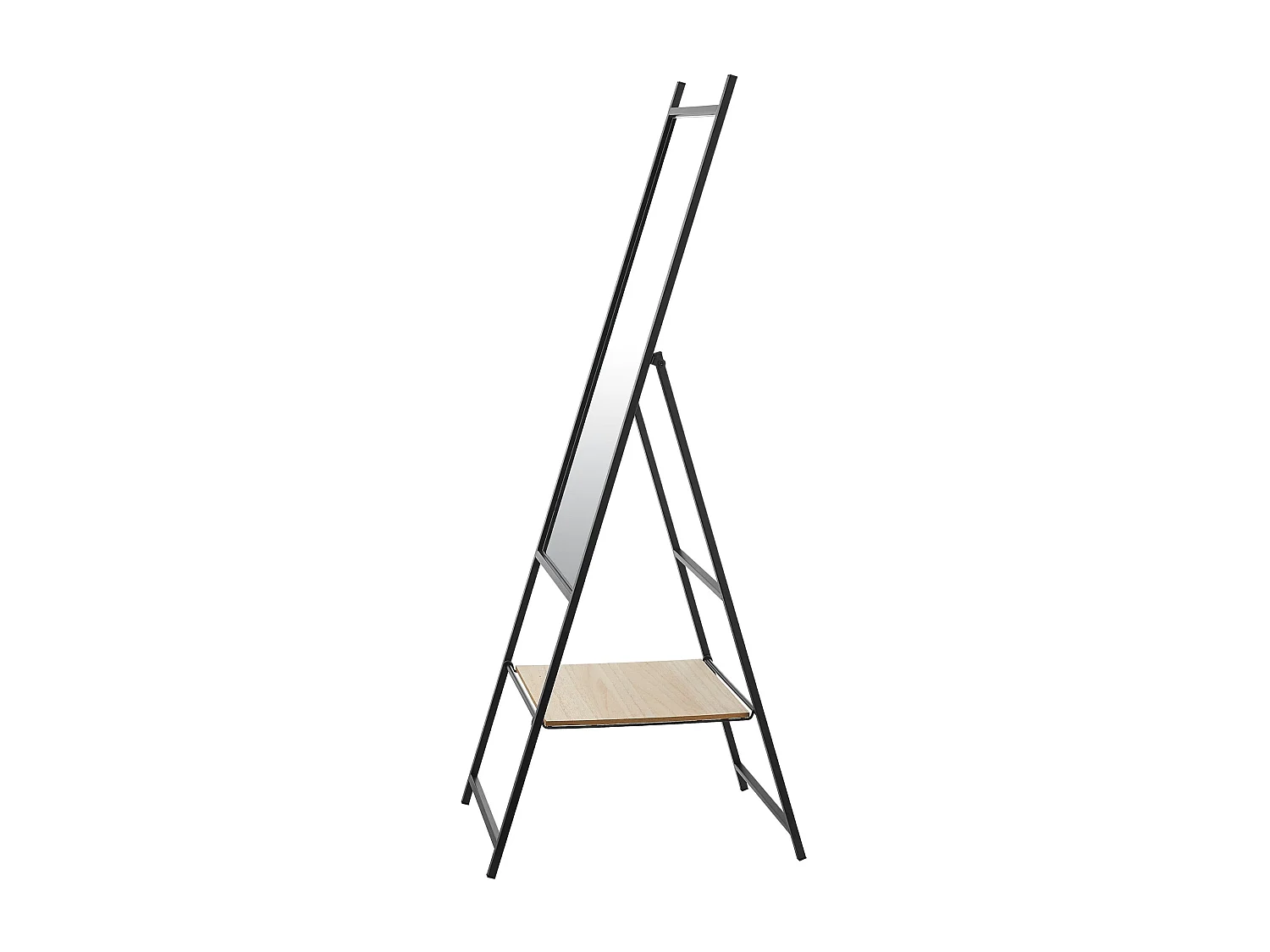 Espelho autônomo com prateleira amarelo 150 x 44 x 60 cm efeito carvalho preto 03_0007966