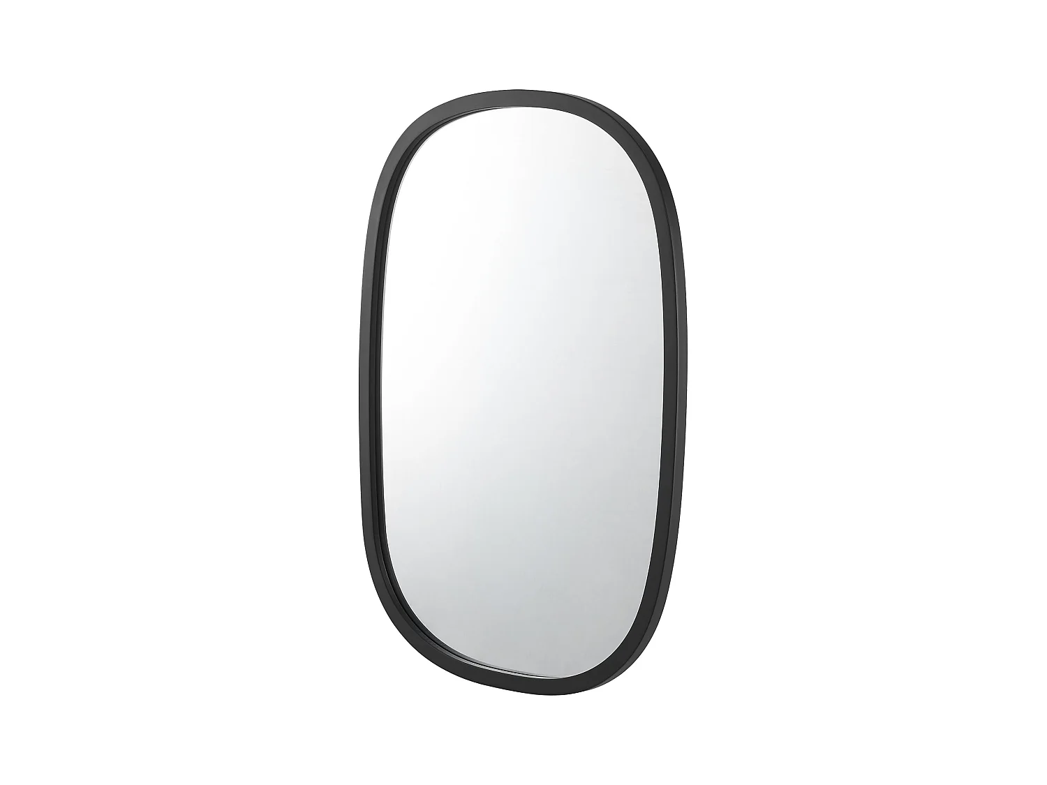 Espelho de parede oval 70 x 50 cm preto fosco 03_0007896