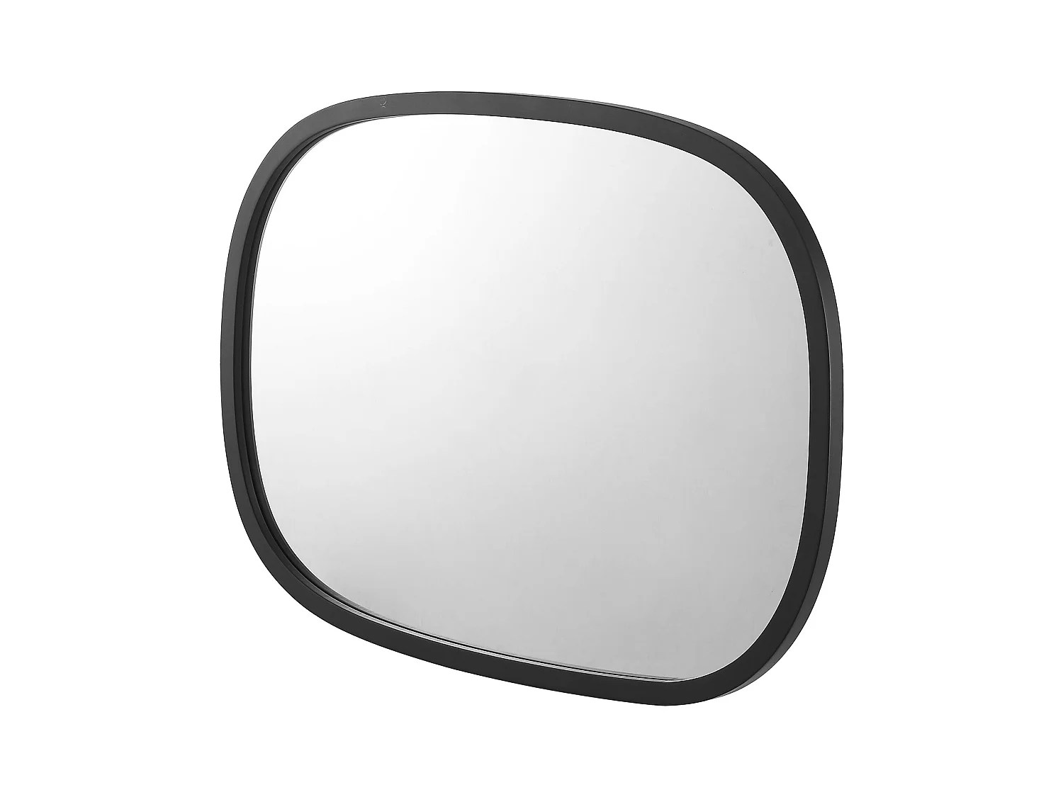 Espelho de parede oval 70 x 50 cm preto fosco 03_0007896