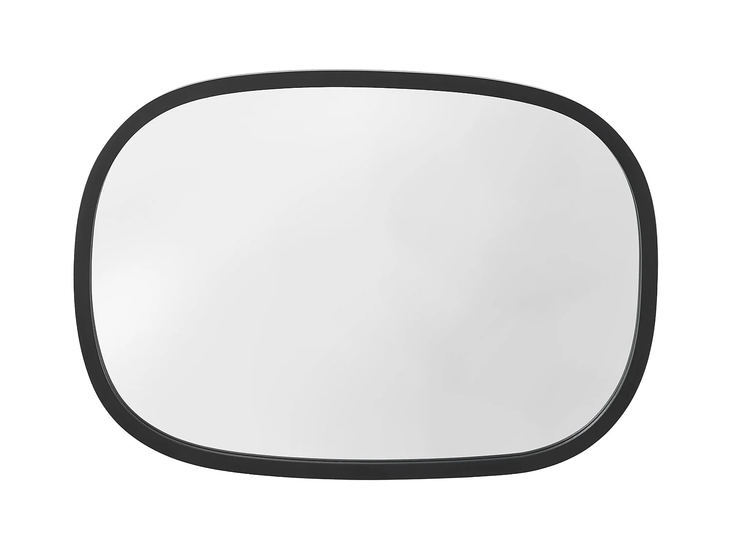 Espelho de parede oval 70 x 50 cm preto fosco 03_0007896