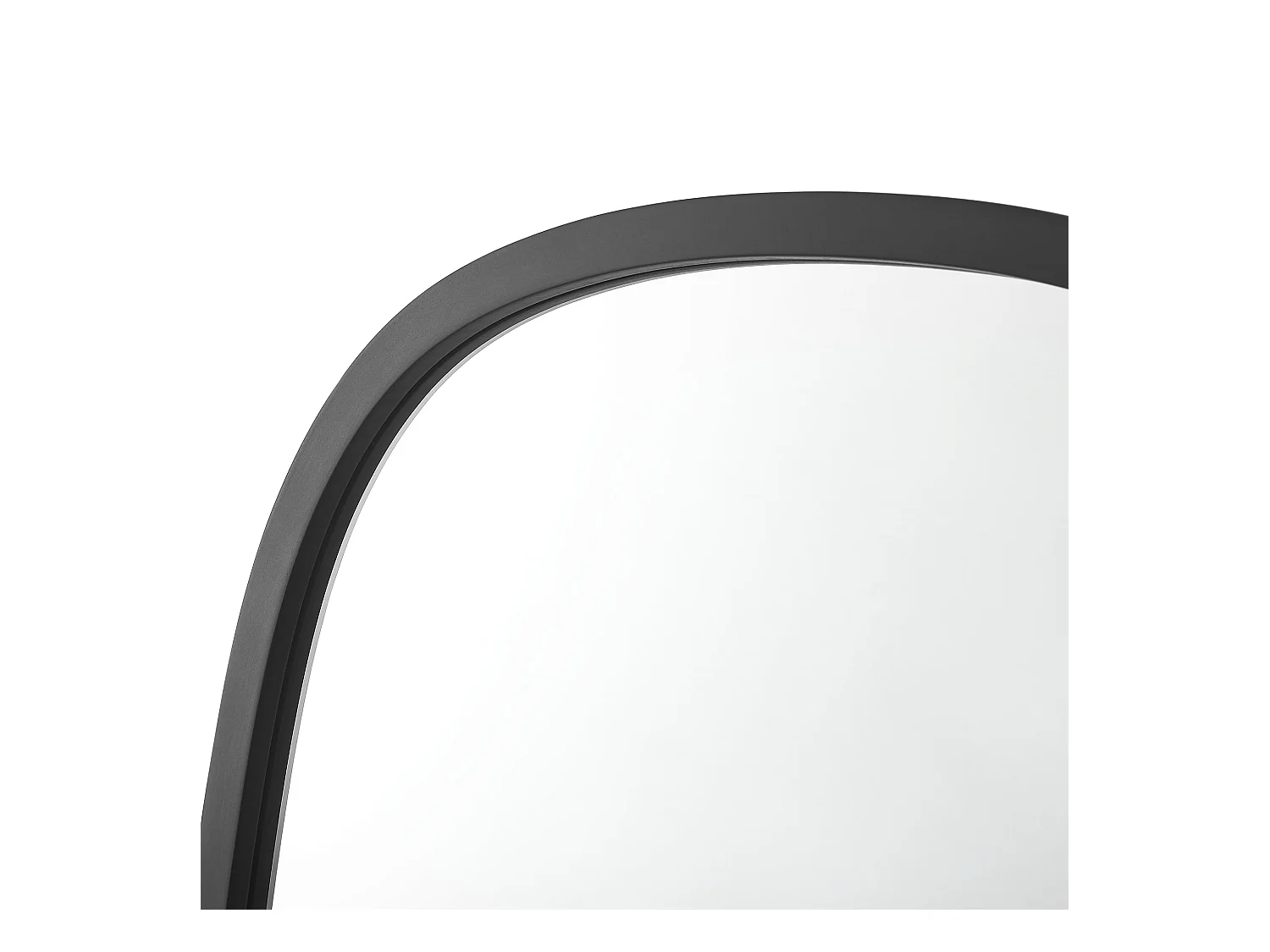 Espelho de parede oval 70 x 50 cm preto fosco 03_0007896