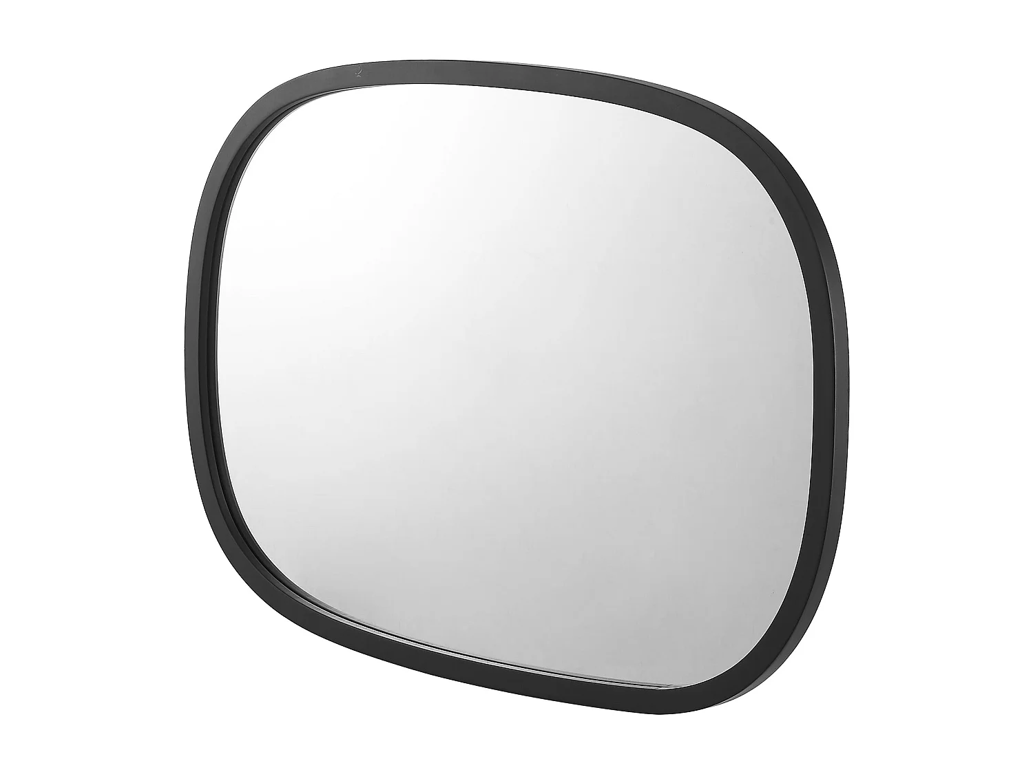 Specchio da parete ovale 70 x 50 cm nero opaco 03_0007896