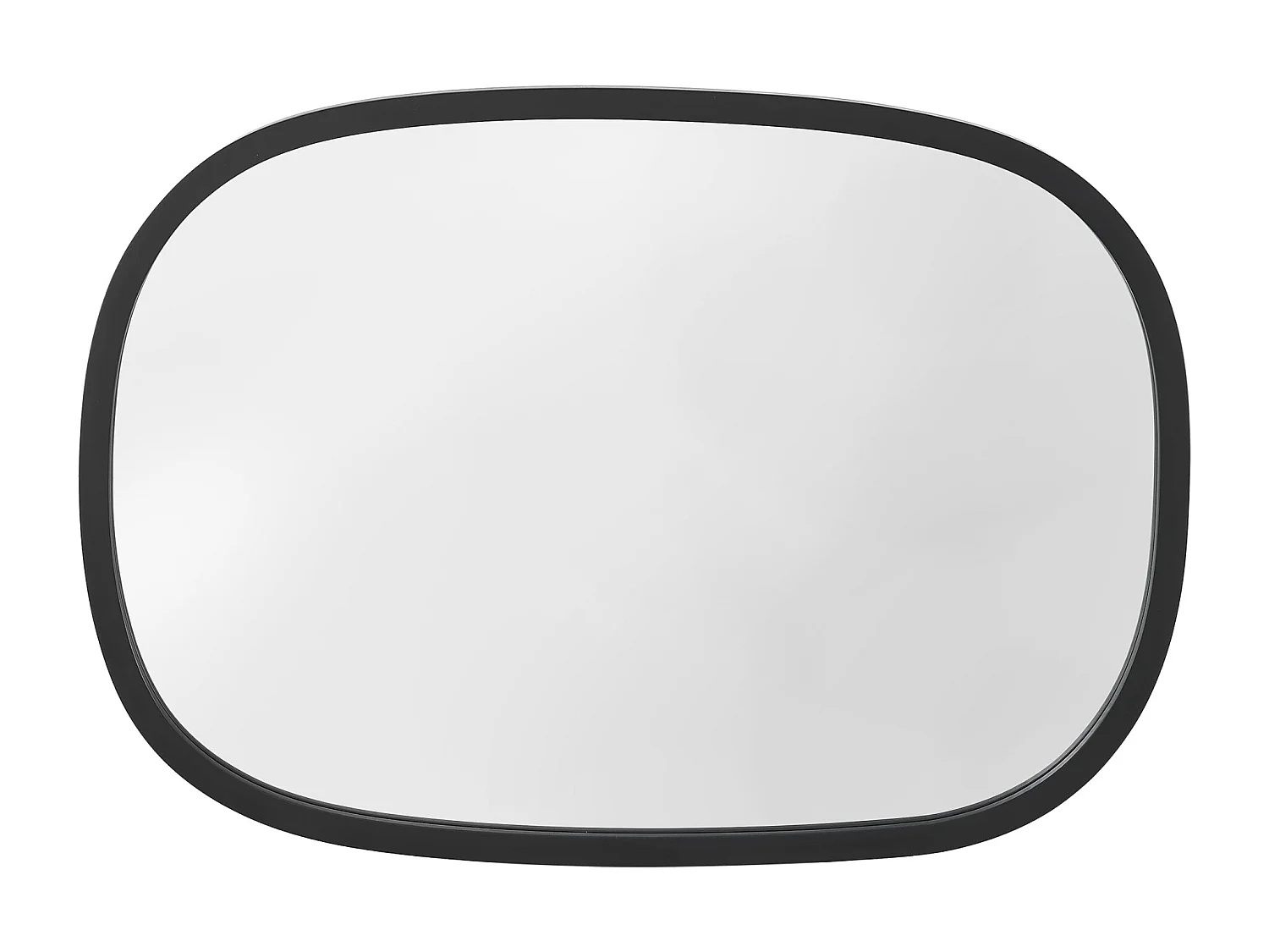 Specchio da parete ovale 70 x 50 cm nero opaco 03_0007896