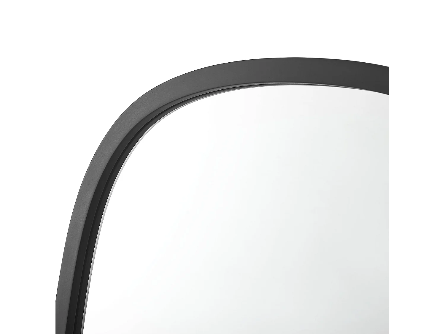 Specchio da parete ovale 70 x 50 cm nero opaco 03_0007896