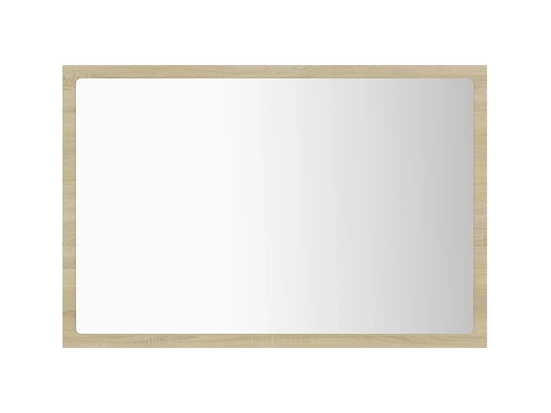 Specchio da bagno LED 60 x 8,5 x 37 cm rovere acrilico 02_0006962