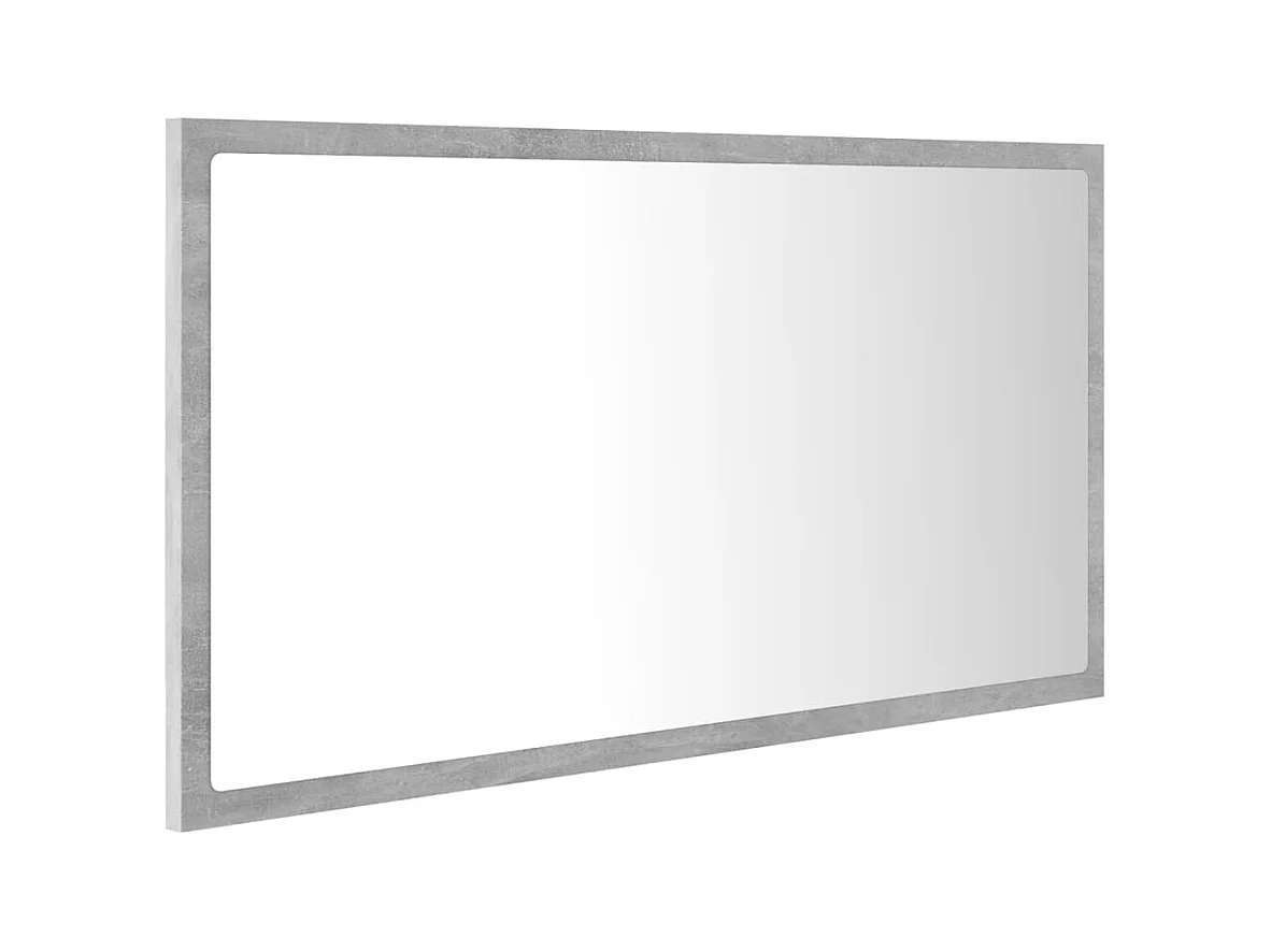 Espejo de baño LED 80 x 8,5 x 37 cm acrílico gris 02_0006992