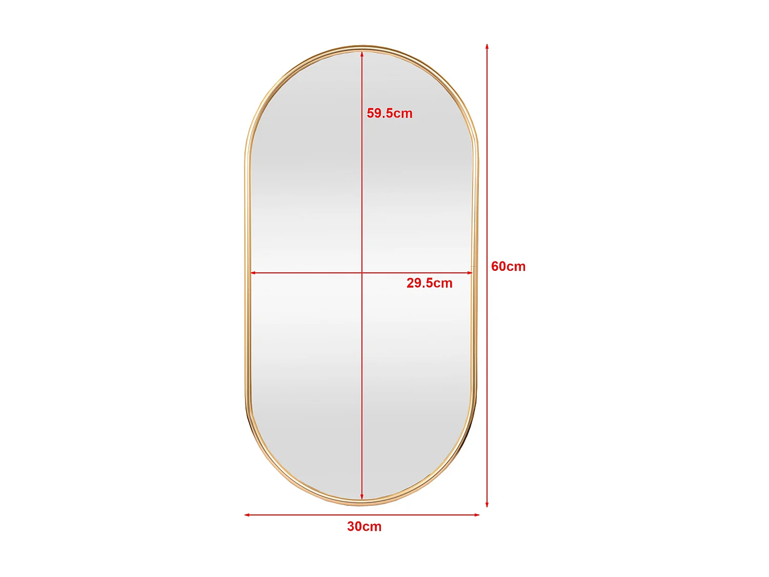 Miroir mural ovale 30 60 x 2.8 x 30 cm 03_0008827