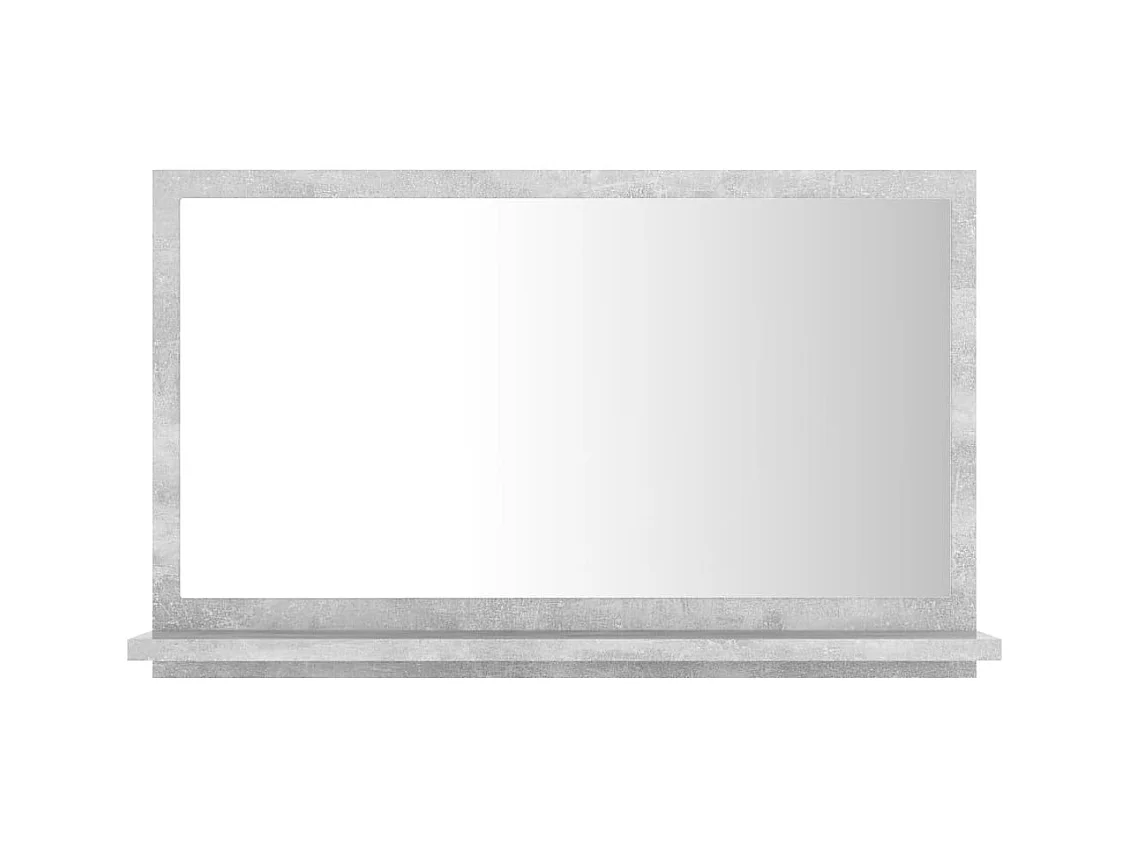 Specchio da bagno 60 x 10,5 x 37 cm truciolato grigio 02_0006943