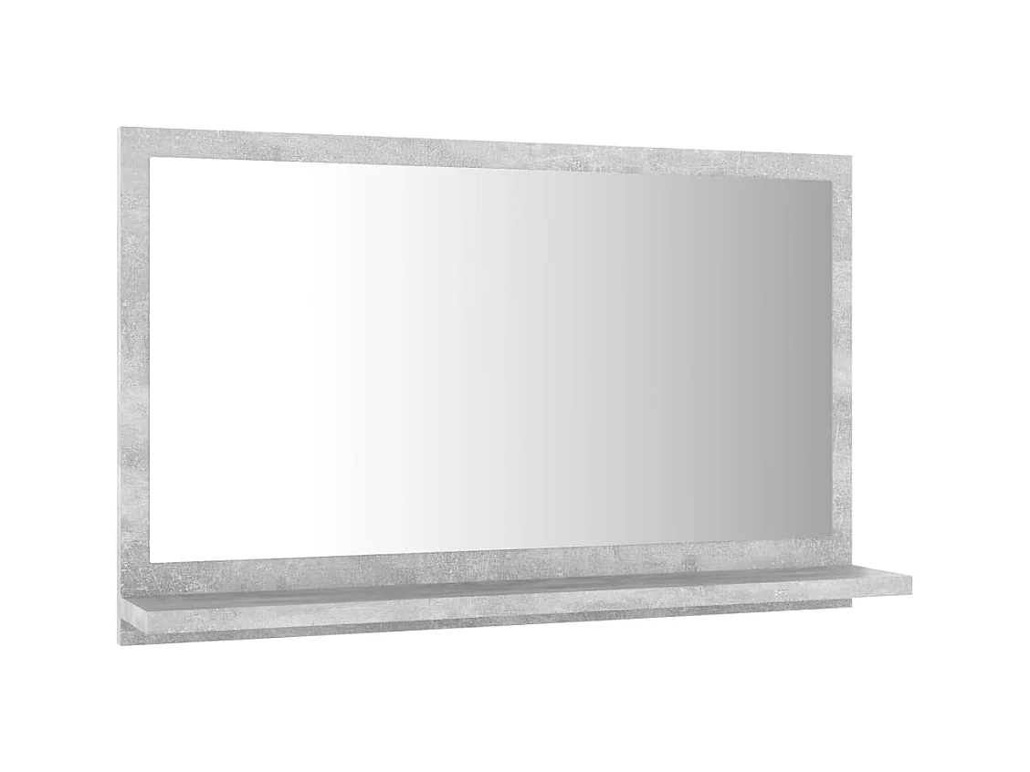 Specchio da bagno 60 x 10,5 x 37 cm truciolato grigio 02_0006943