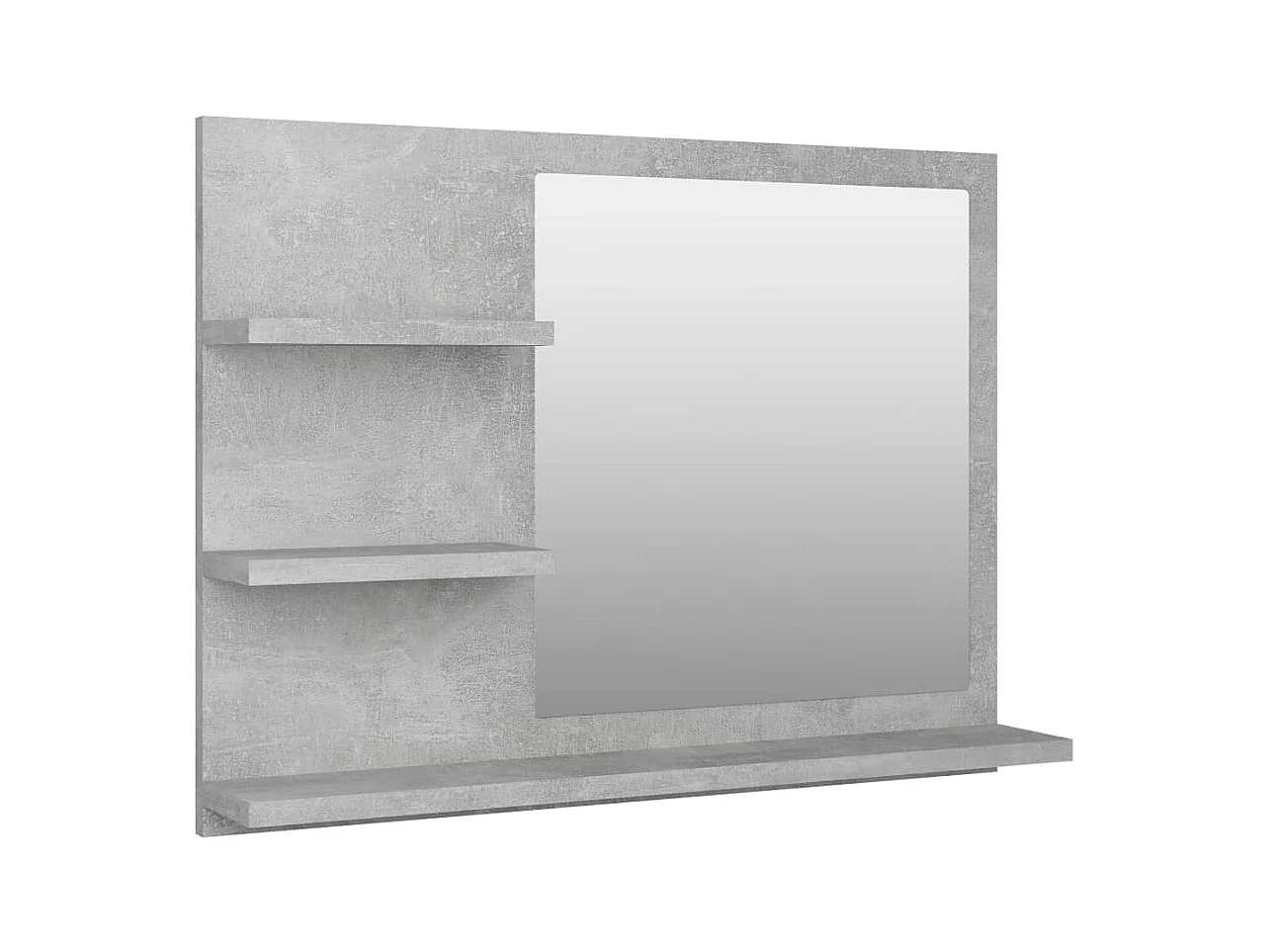 Specchio da bagno 60 x 10,5 x 45 cm truciolato grigio 02_0006944