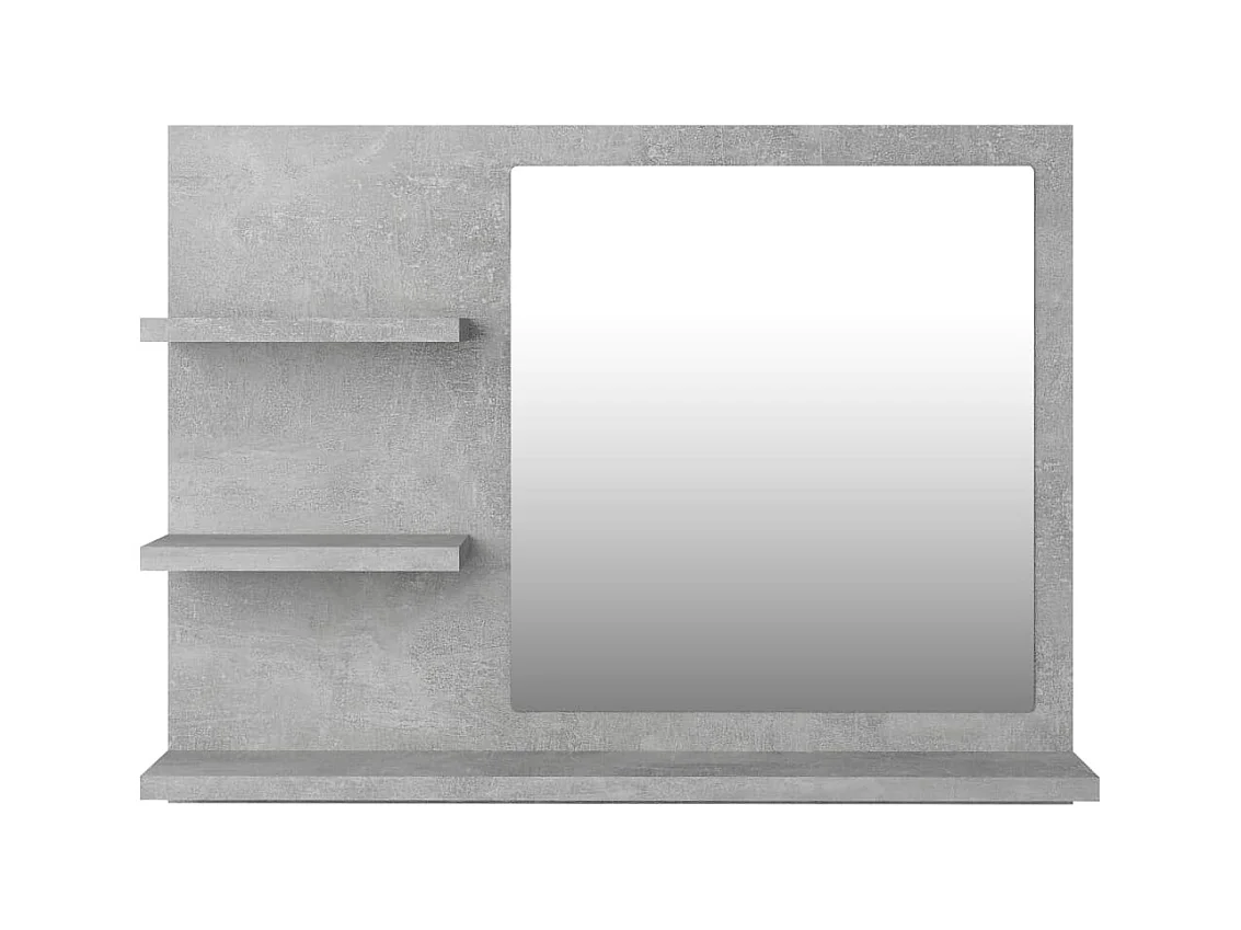 Specchio da bagno 60 x 10,5 x 45 cm truciolato grigio 02_0006944