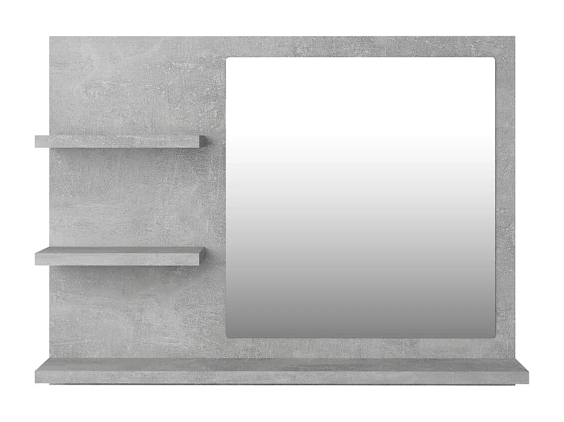 Espejo de baño 60 x 10,5 x 45 cm aglomerado gris 02_0006944