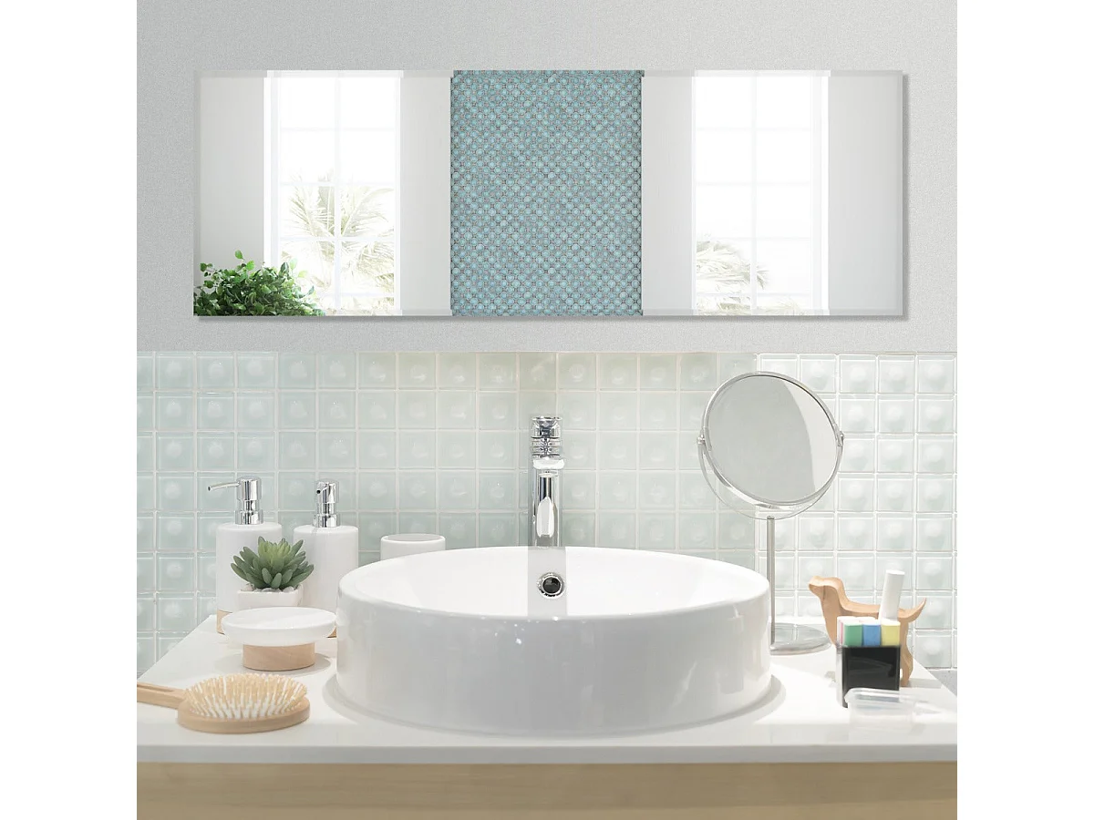 Miroir mural psyché rectangulaire blanche 110 x 4 x 38 cm 20_0006309