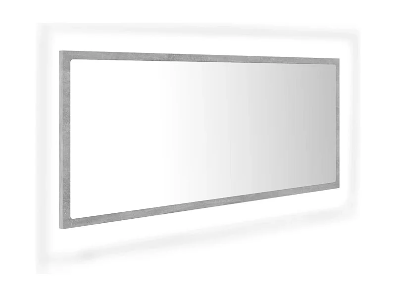 Espejo de baño LED 100 x 8,5 x 37 cm acrílico gris 02_0006989