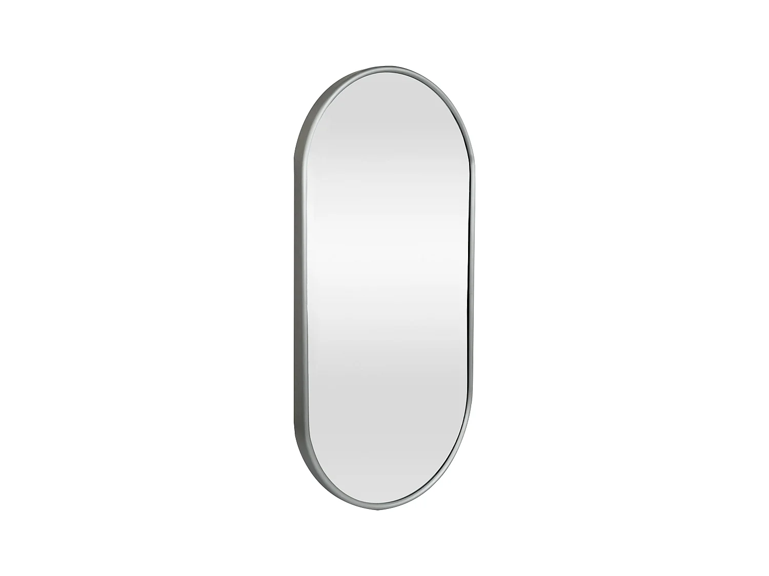 Specchio da parete ovale 30 x 60 cm grigio grafite 03_0007951