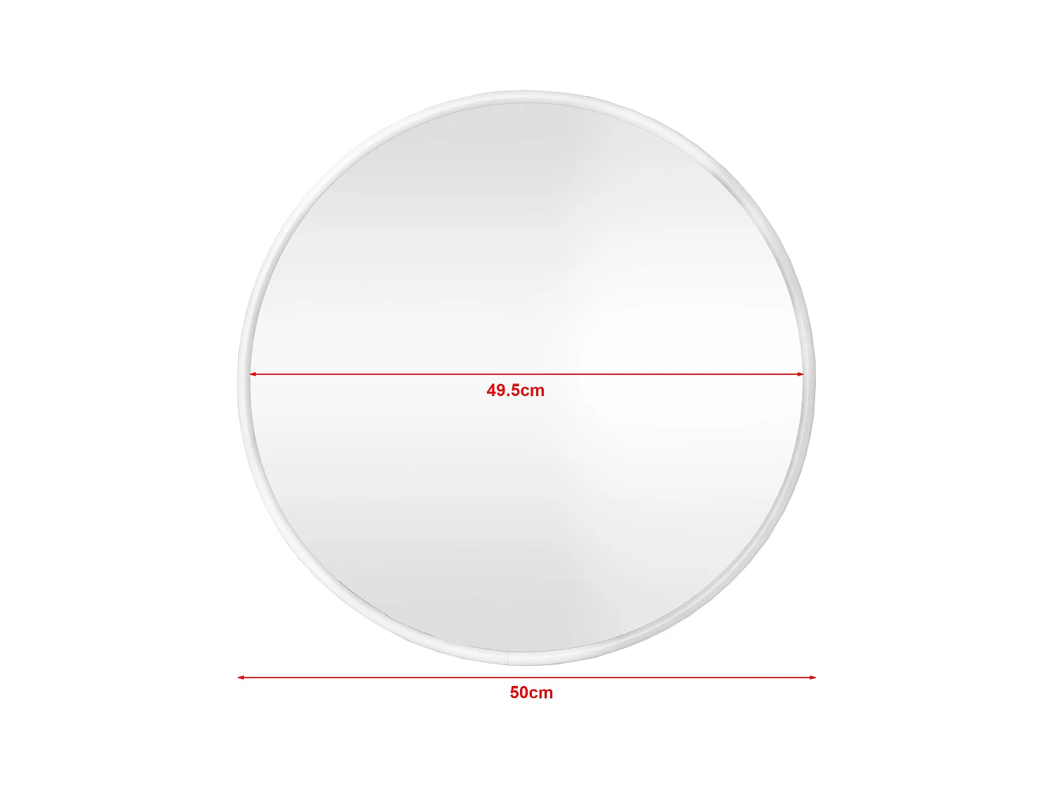 Espejo de pared redondo 50 cm blanco mate 03_0007941