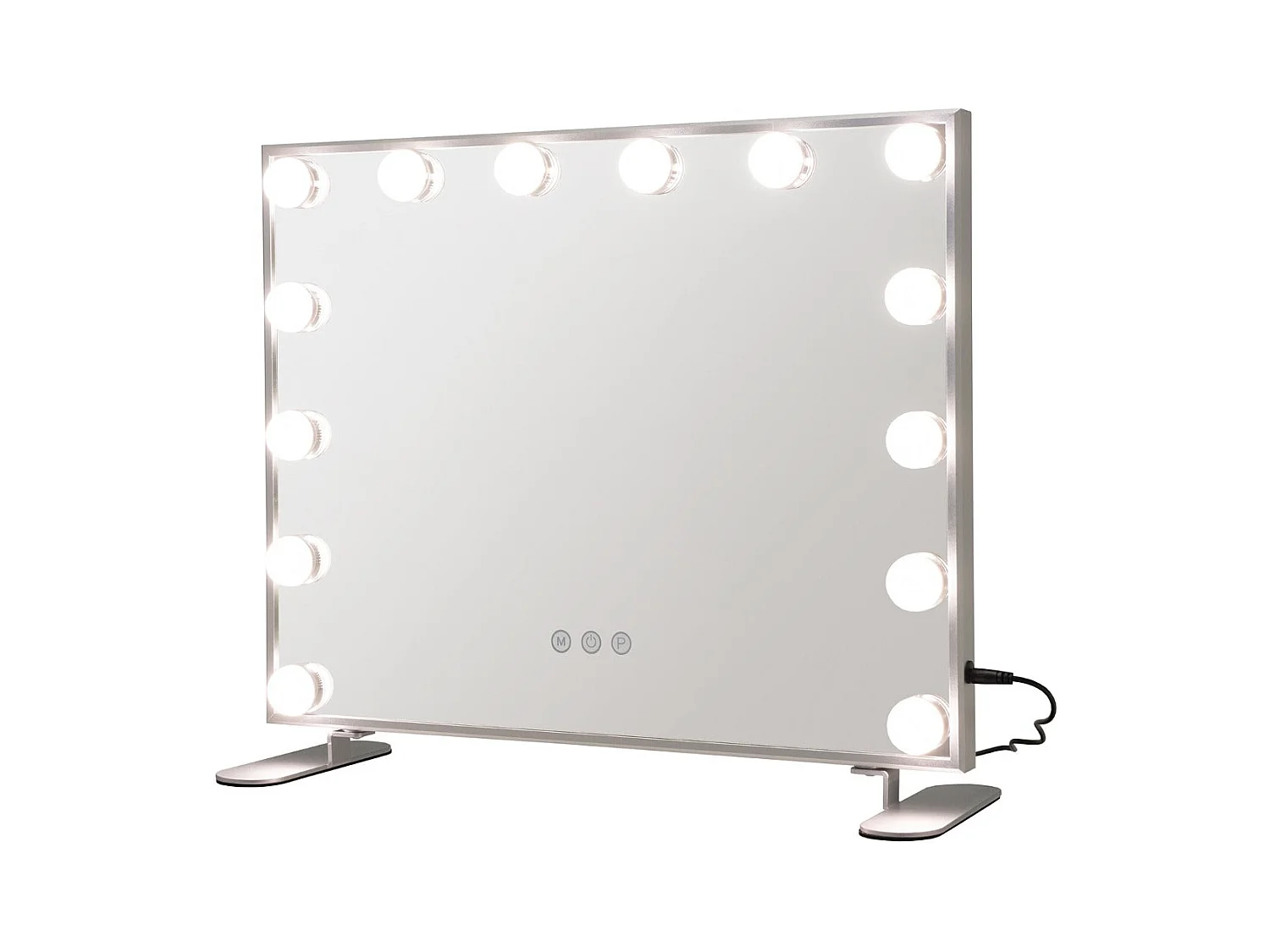 Espelho de maquiagem Hollywood com 14 lâmpadas LED iluminação sensível ao toque brilho ajustável branco frio/quente/neutro 20_0006304