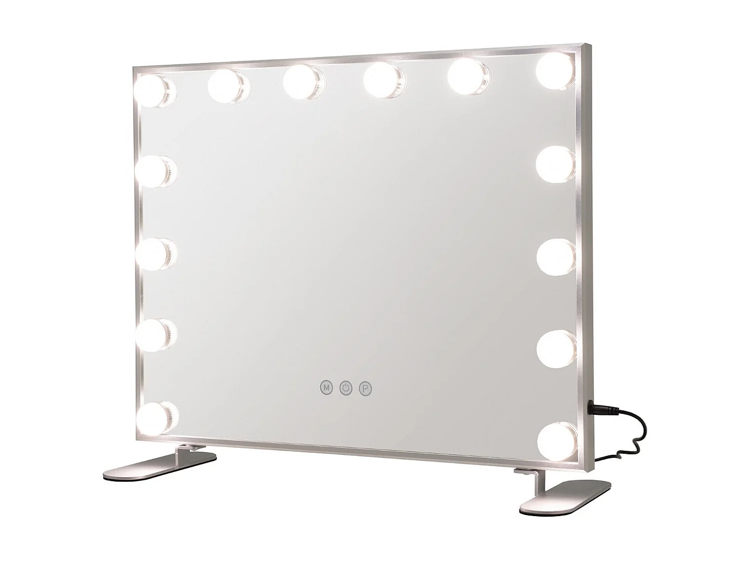 Espelho de maquiagem Hollywood com 14 lâmpadas LED iluminação sensível ao toque brilho ajustável branco frio/quente/neutro 20_0006304