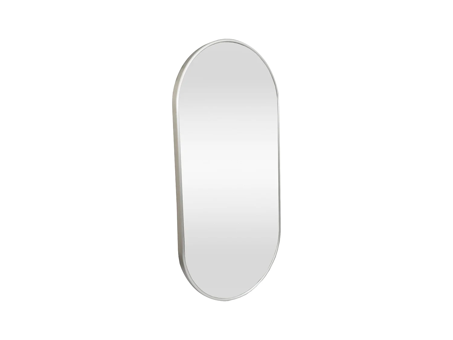 Espelho de parede oval 30 x 60 cm champanhe prata 03_0007948