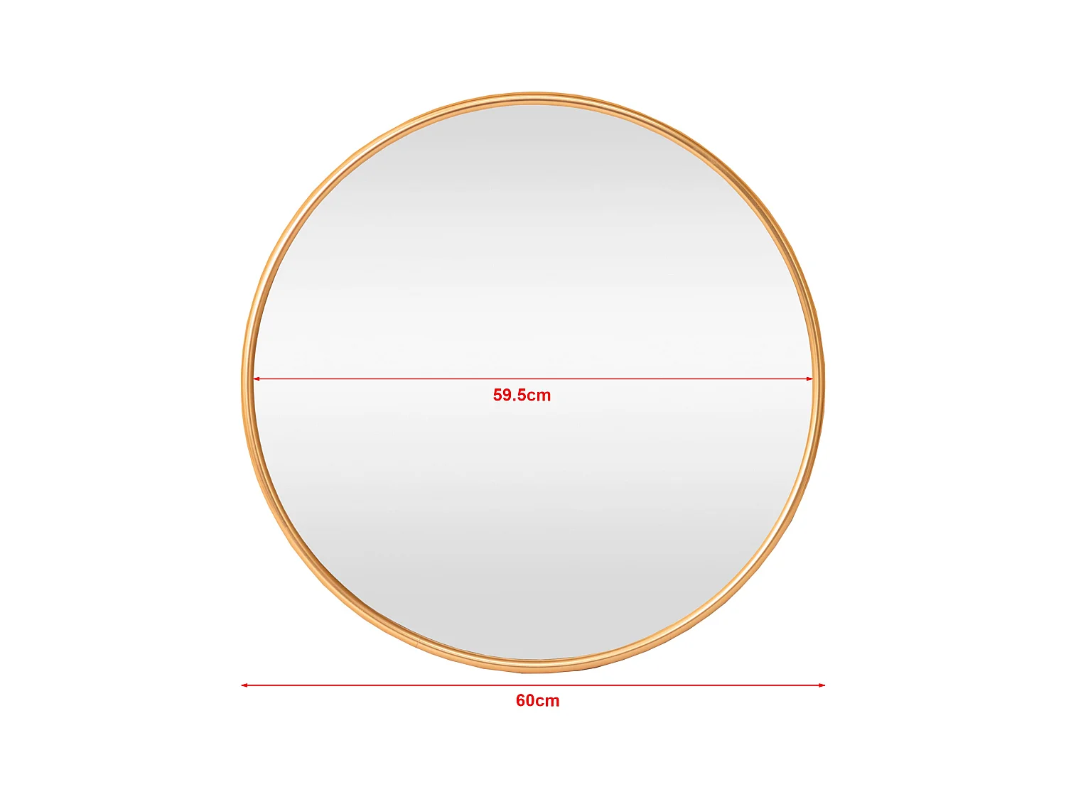 Ordona espejo de pared redondo 60 cm oro 03_0007946