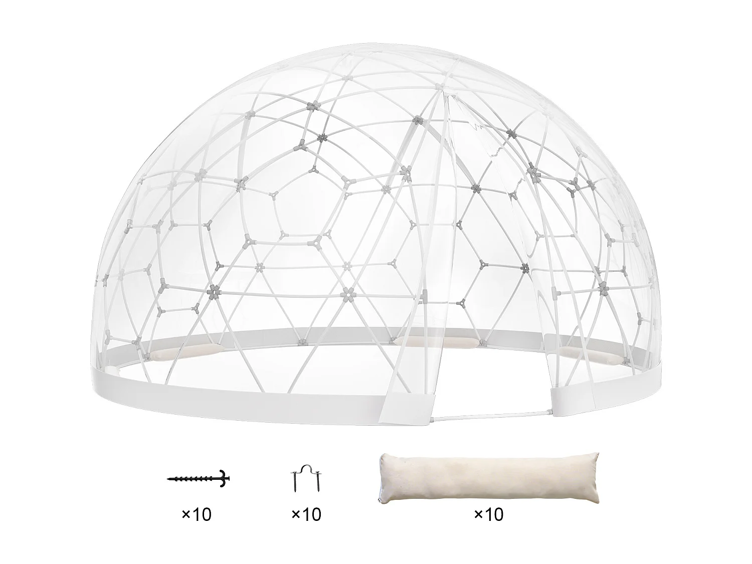 Tente SucceBuy Dôme à Bulles de 24cm Abri d'Extérieur avec Fenêtre Transparente, Parfait pour Jardin et Observatoire en Plein Air