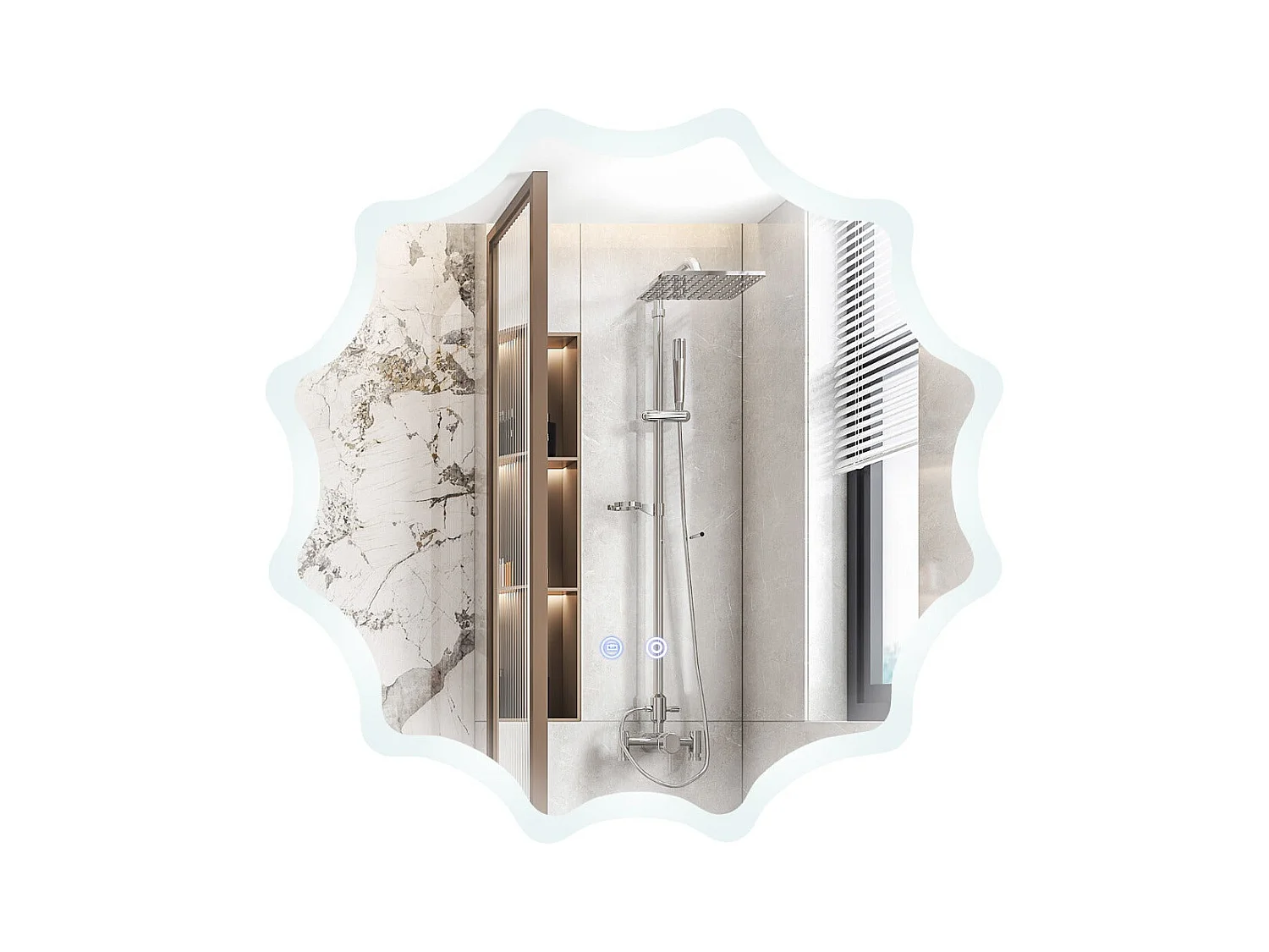 Miroir mural rond avec 60 x 0 x 60 cm 20_0008918