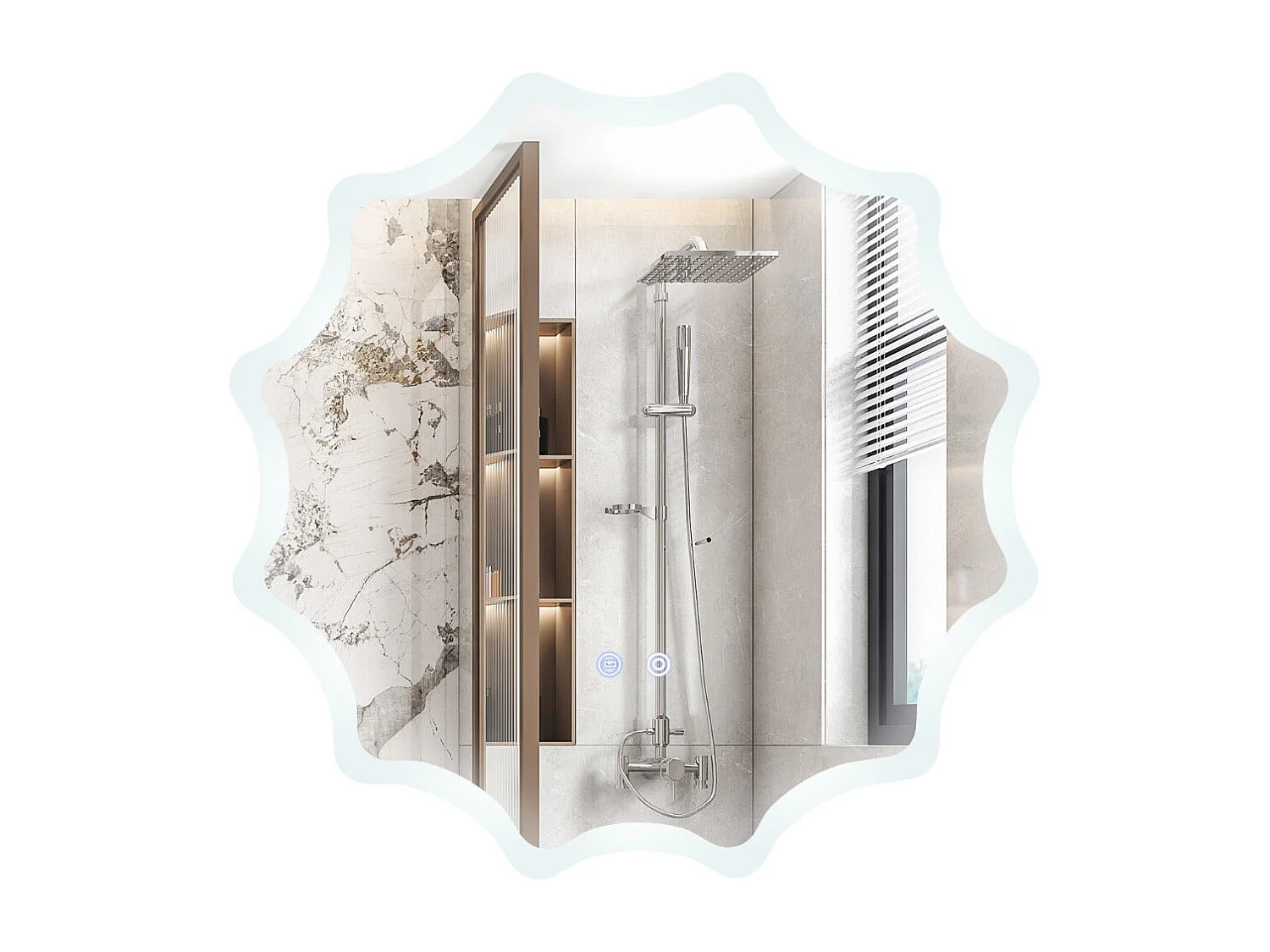 Miroir mural rond avec 60 x 0 x 60 cm 20_0008918