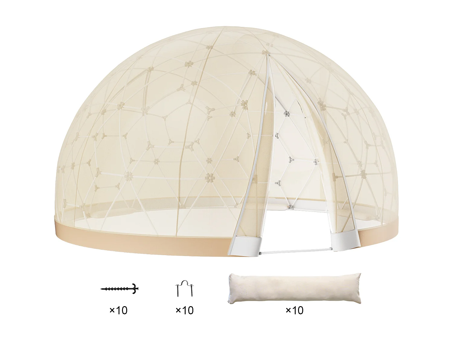 Tente SucceBuy à Bulles Dôme 24cm avec Double Couverture et Fenêtre Transparente pour Camping