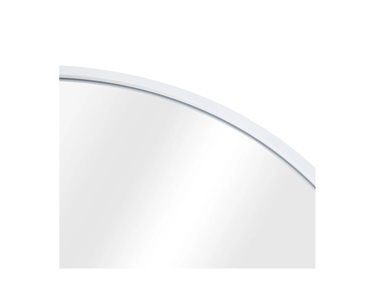 Espejo de pared con kit de montaje elíptico 40 x 80 cm blanco 03_0007897