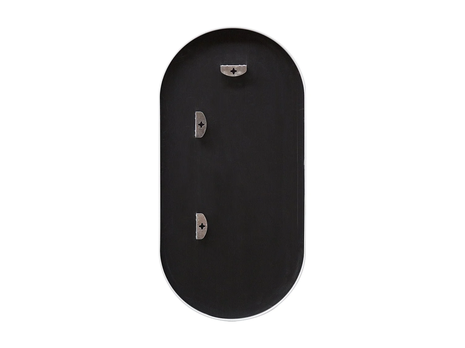 Espejo de pared con kit de montaje elíptico 40 x 80 cm blanco 03_0007897