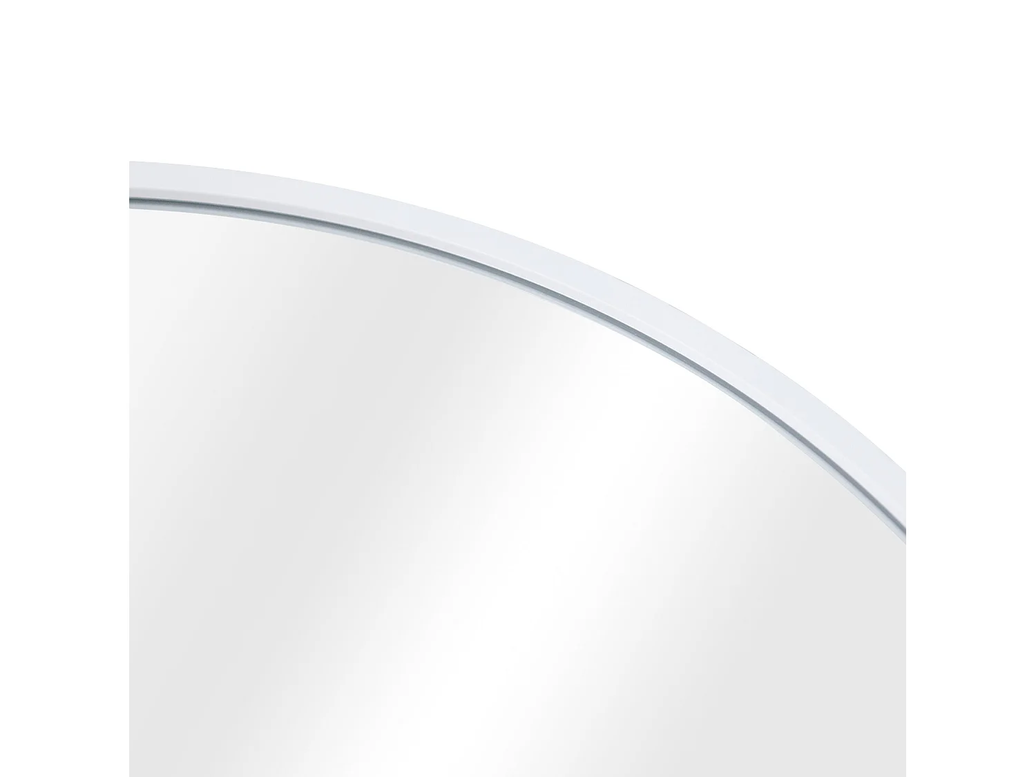 Espejo de pared con kit de montaje elíptico 40 x 80 cm blanco 03_0007897