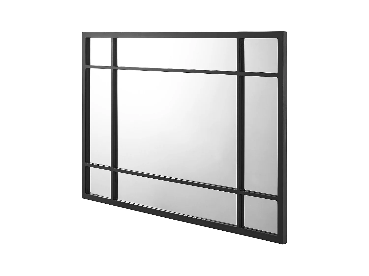Espelho de parede retangular 90 x 60 cm preto fosco 03_0007894