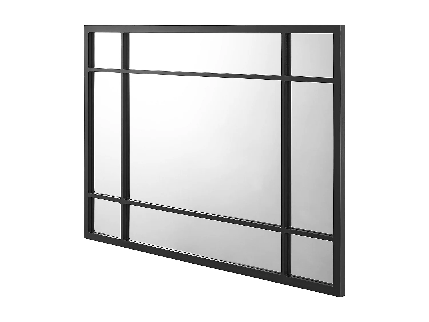 Specchio da parete rettangolare 90 x 60 cm nero opaco 03_0007894