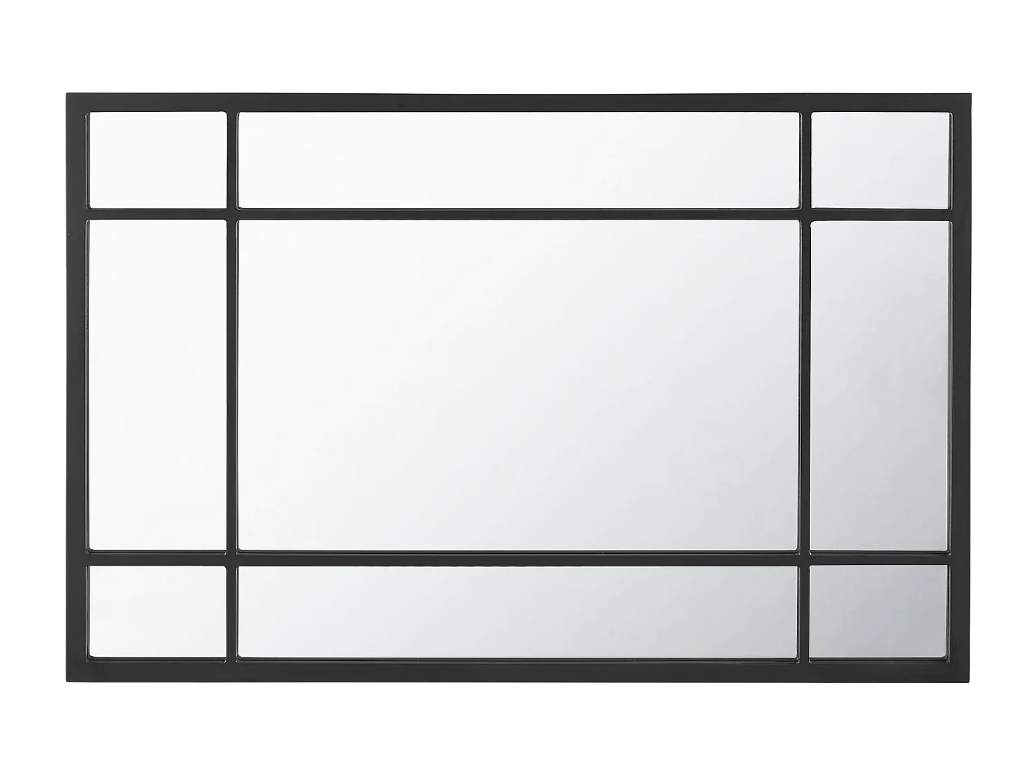 Specchio da parete rettangolare 90 x 60 cm nero opaco 03_0007894