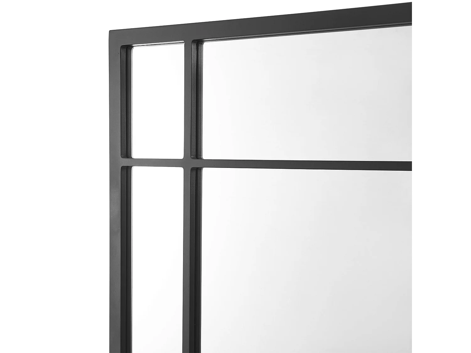 Specchio da parete rettangolare 90 x 60 cm nero opaco 03_0007894