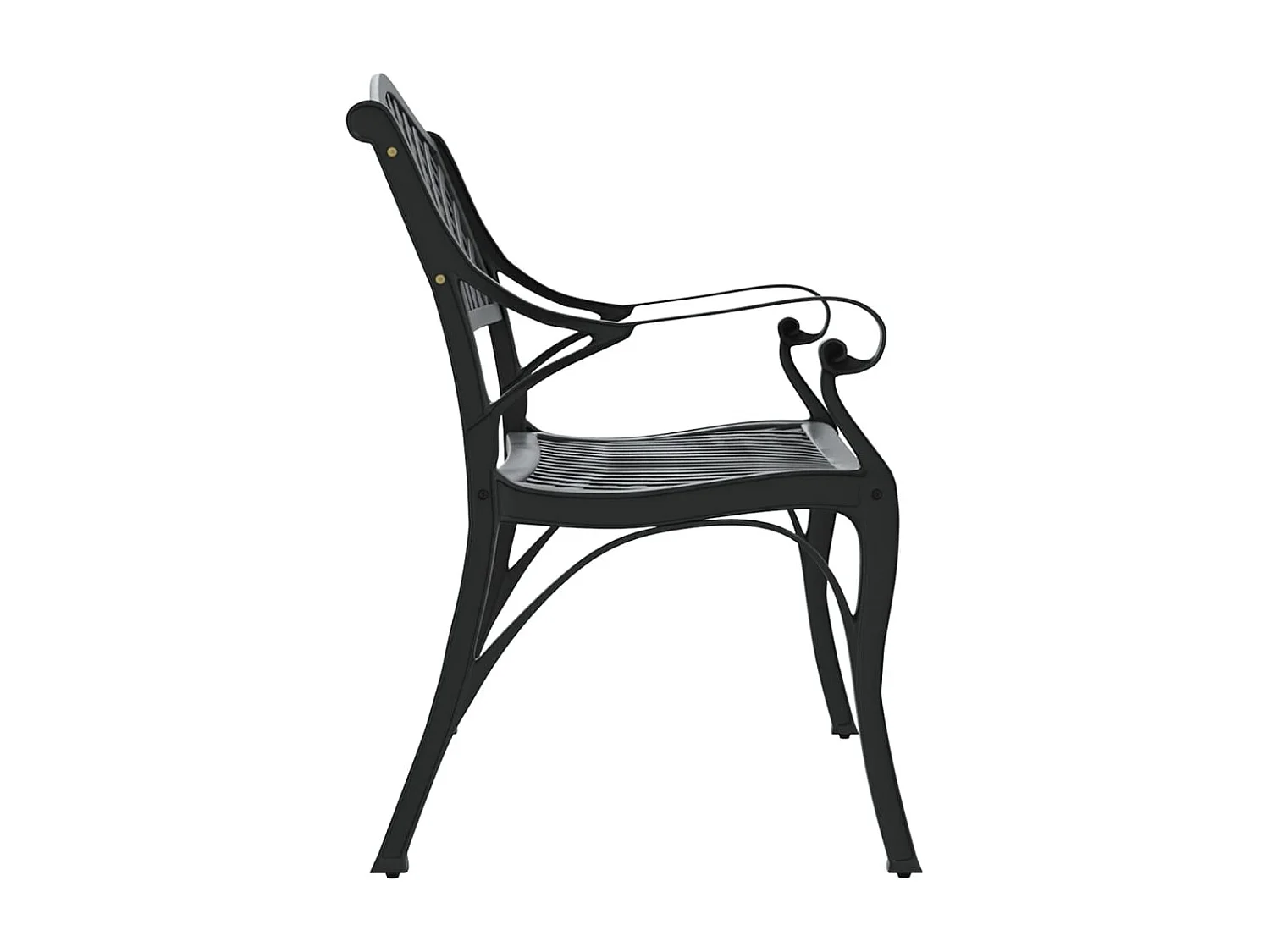 Banc de jardin meuble aluminium noire 102 x 50 x 83 cm 02_0011147