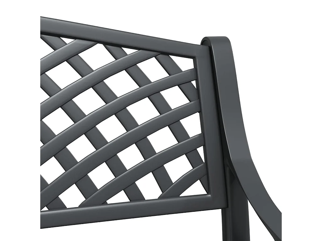 Banc de jardin meuble aluminium noire 102 x 50 x 83 cm 02_0011147