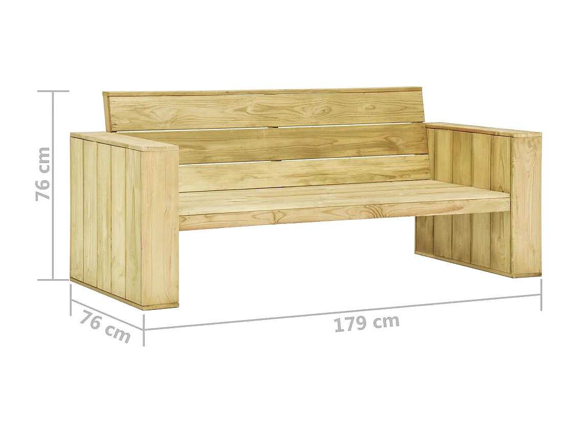 Banc de jardin meuble 179 x 76 x 76 cm 02_0011627