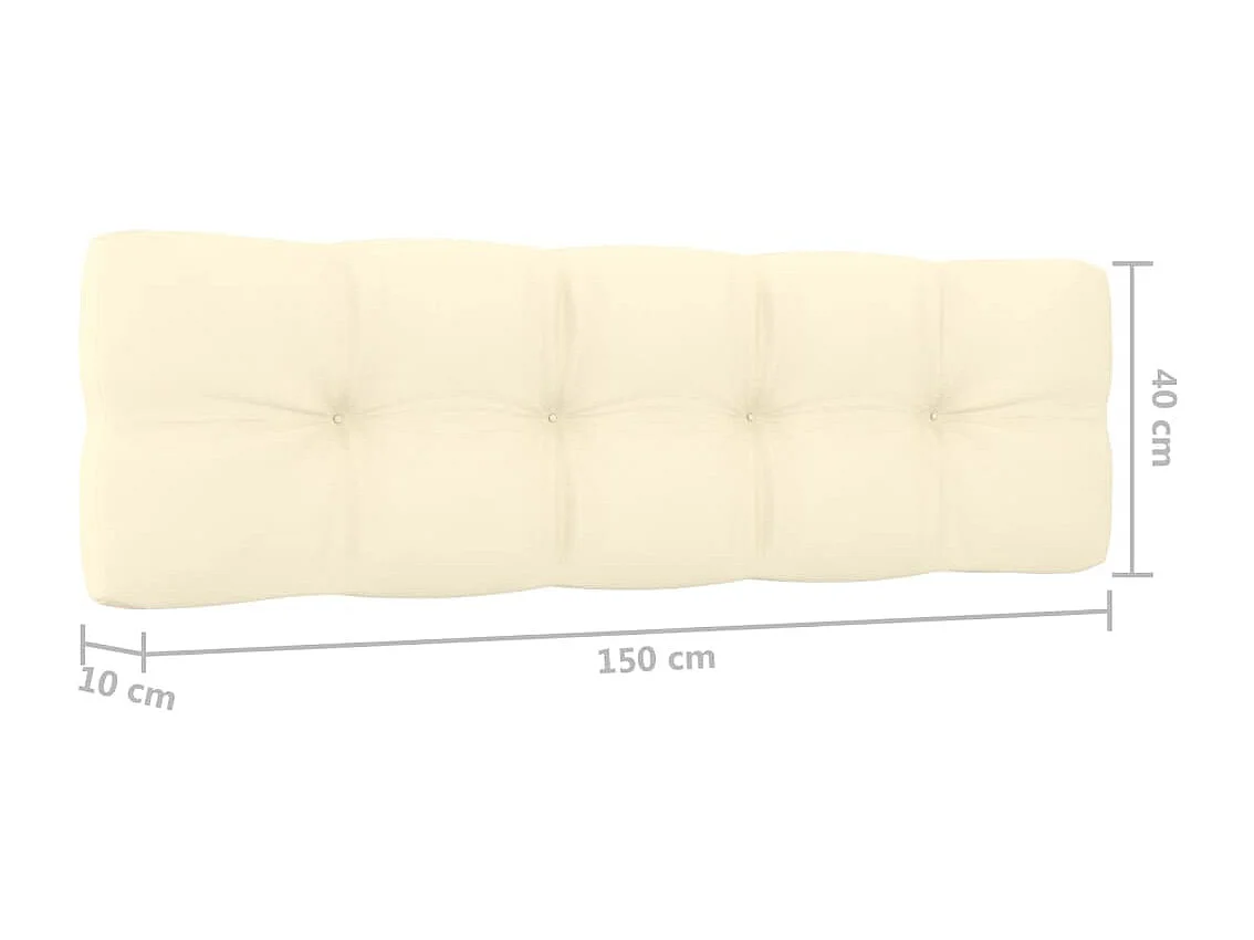 Banc de jardin meuble crème 179 x 76 x 76 cm 02_0011628