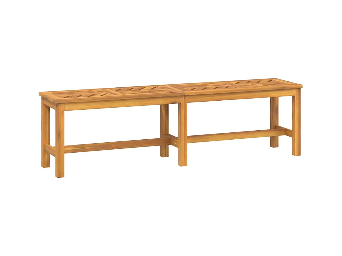 Banc de jardin meuble bois marron 150 x 35 x 45 cm 02_0011253