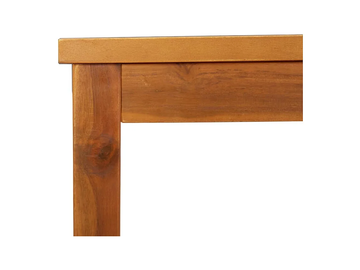 Banc de jardin meuble bois marron 150 x 35 x 45 cm 02_0011253