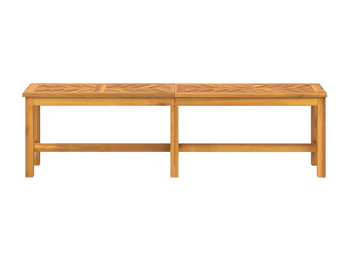 Banc de jardin meuble bois marron 150 x 35 x 45 cm 02_0011253