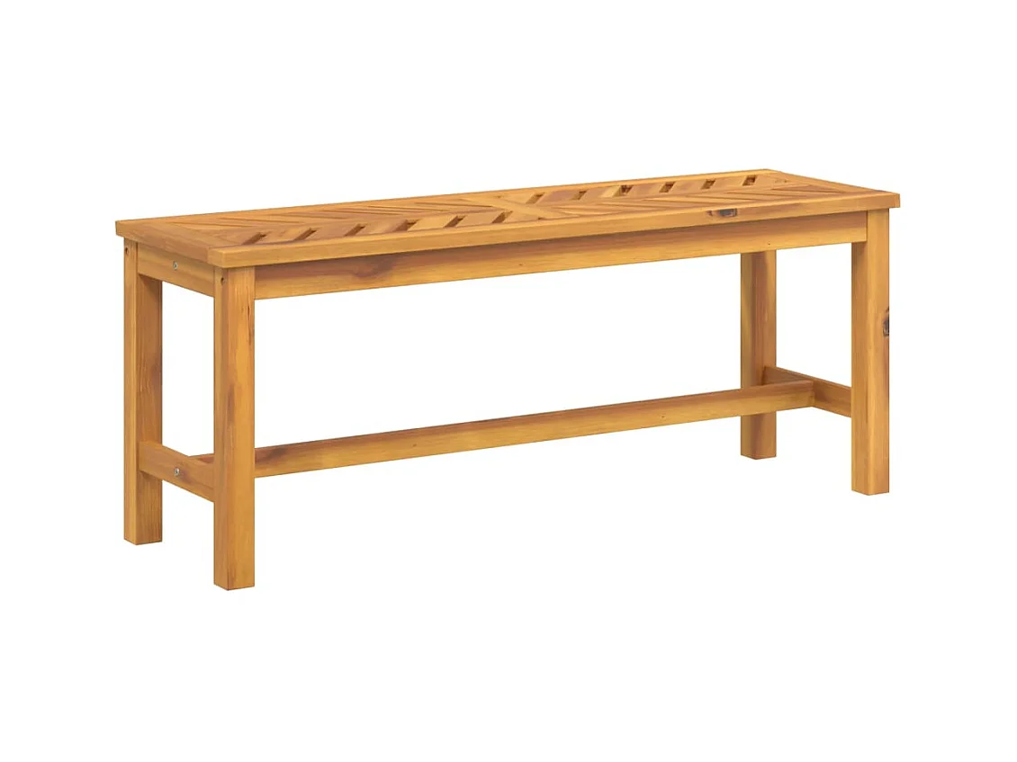 Banc de jardin meuble bois marron 110 x 35 x 45 cm 02_0011172