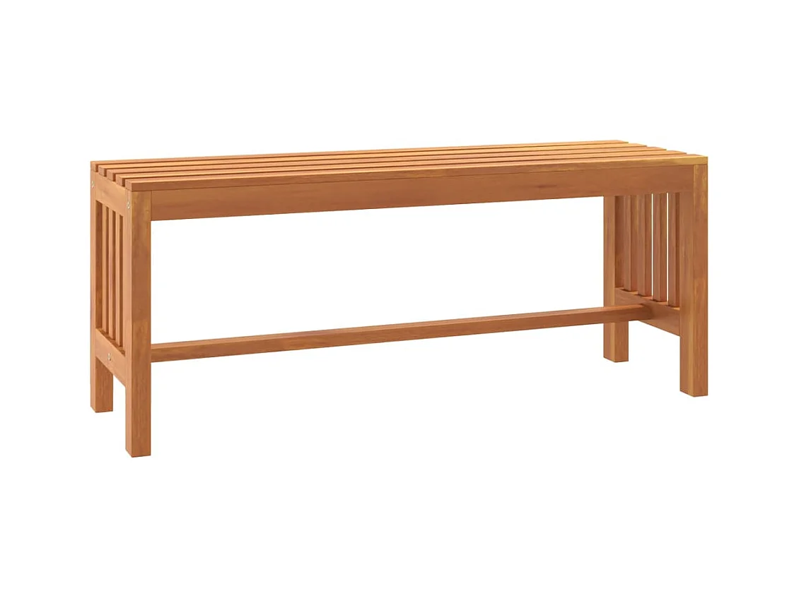 Panca da giardino per esterni mobili da giardino terrazza 110 x 35 x 45 cm legno massello di eucalipto 02_0011174