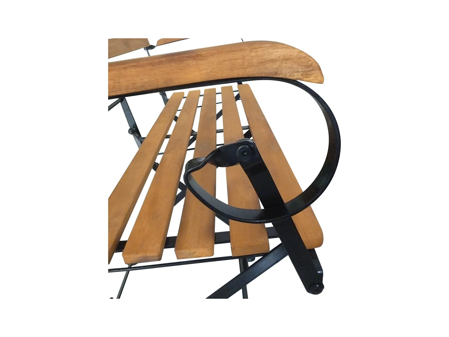 Panca da giardino pieghevole per esterni da giardino da terrazza 112 cm in legno massello di acacia 02_0011839